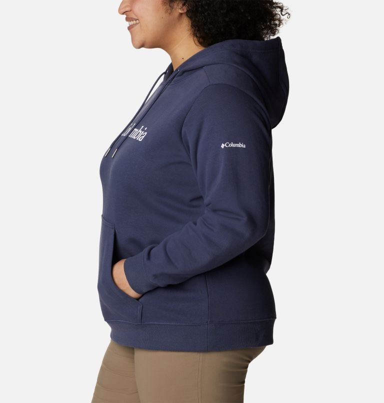 Columbia Logo Hettegensere Dame Marineblå | Plus Size 62753P